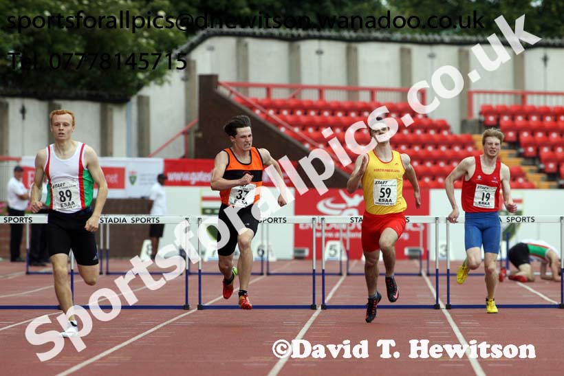 Senior boys 400 metres hurdles, 2015 English Schools, Gateshead. Photo: David T. Hewitson/Sports for All Pics